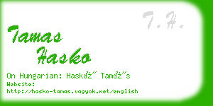 tamas hasko business card